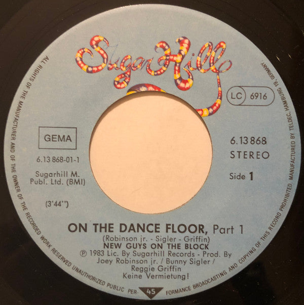 New Guys On The Block : On The Dance Floor (7", Single, Lar)