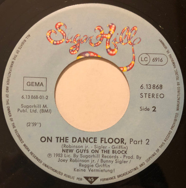 New Guys On The Block : On The Dance Floor (7", Single, Lar)