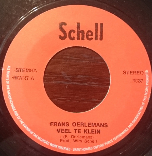 Frans Oerlemans : Veel Te Klein / Op En Neer (7", Single)