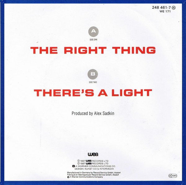 Simply Red : The Right Thing (7", Single)