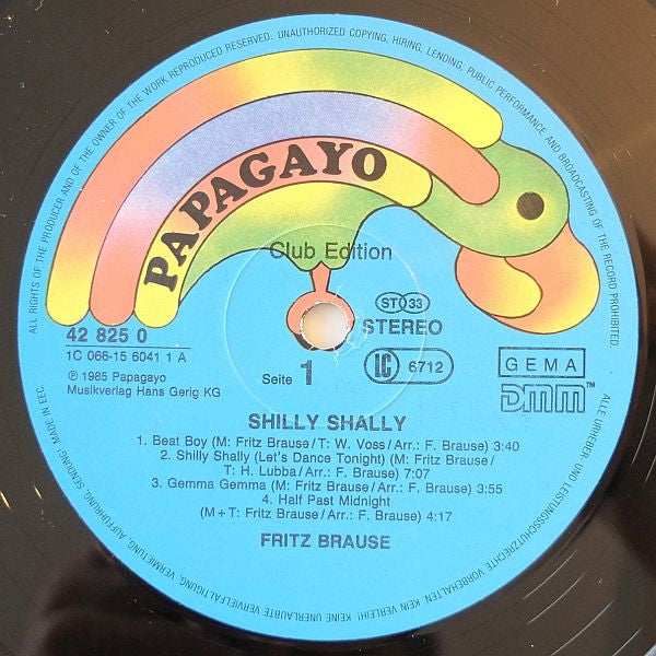 Fritz Brause : Shilly Shally (LP, Album, Club)