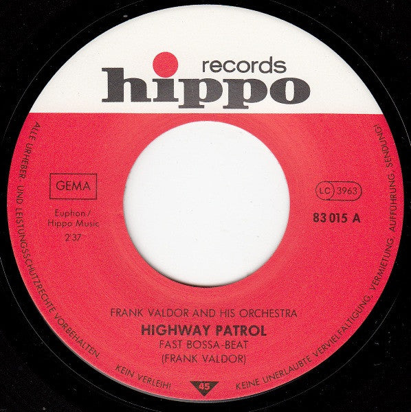 Orchester Frank Valdor : Highway Patrol (7", Single)