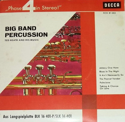 Ted Heath And His Band* : Big Band Percussion (7", EP)