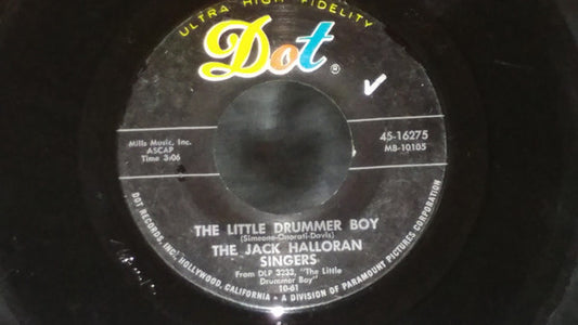 The Jack Halloran Singers : Little Drummer Boy / Mary's Little Boy Chile (7", Single)