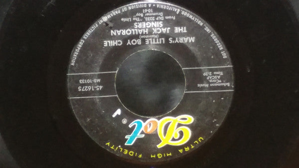 The Jack Halloran Singers : Little Drummer Boy / Mary's Little Boy Chile (7", Single)