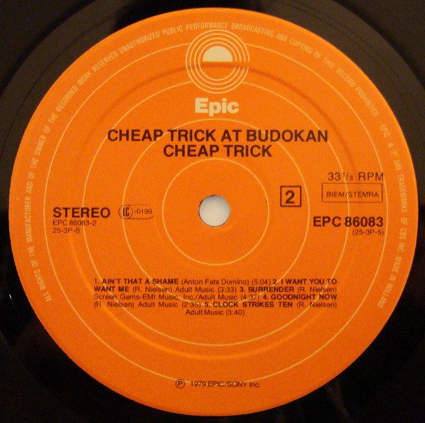 Cheap Trick : Cheap Trick At Budokan (LP, Album, Gat)