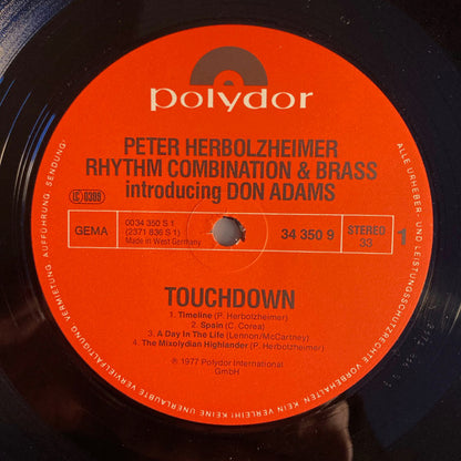 Peter Herbolzheimer Rhythm Combination & Brass Introducing Don Adams : Touchdown (LP, Club)