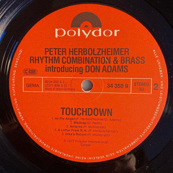 Peter Herbolzheimer Rhythm Combination & Brass Introducing Don Adams : Touchdown (LP, Club)