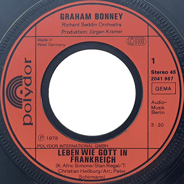 Graham Bonney : Leben Wie Gott In Frankreich (7", Single)