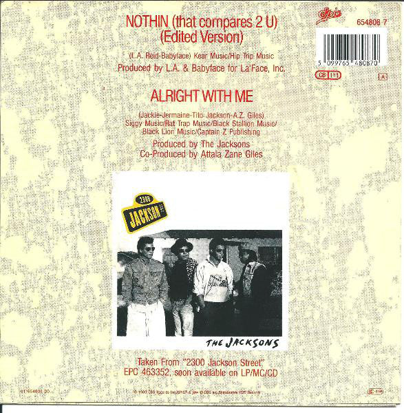 The Jacksons : Nothin (That Compares 2 U) (7", Single)