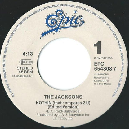 The Jacksons : Nothin (That Compares 2 U) (7", Single)