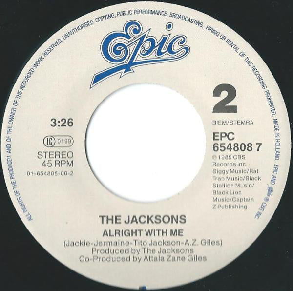 The Jacksons : Nothin (That Compares 2 U) (7", Single)