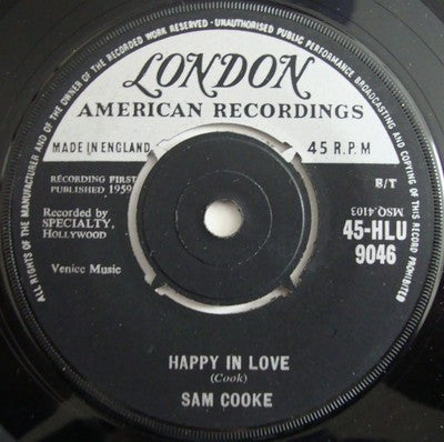 Sam Cooke : Happy In Love (7", Single)