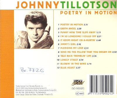 Johnny Tillotson : Poetry In Motion (CD, Comp)