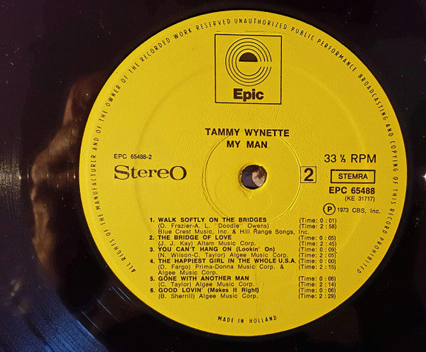 Tammy Wynette : My Man (LP, Album)