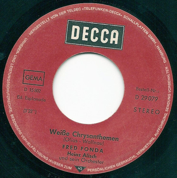 Fred Fonda : Weiße Chrysanthemen (7", Single)