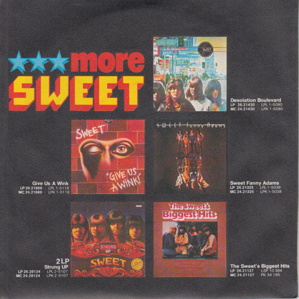 The Sweet : Lost Angels (7", Single)