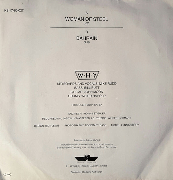 W.H.Y. : Woman Of Steel / Bahrain (7")