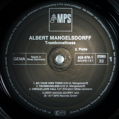 Albert Mangelsdorff : 3 LP (Trombirds / Tromboneliness / A Jazz Tune I Hope) (3xLP, Comp)