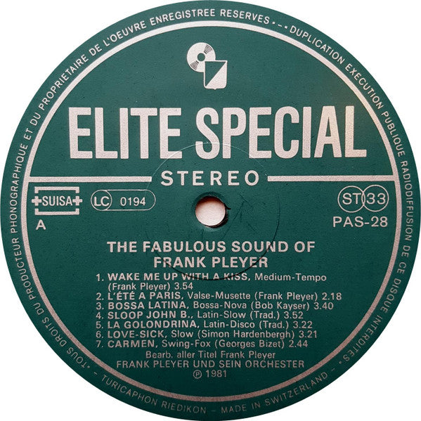 Frank Pleyer Und Sein Orchester* : The Fabulous Sound Of Frank Pleyer (LP, Album)