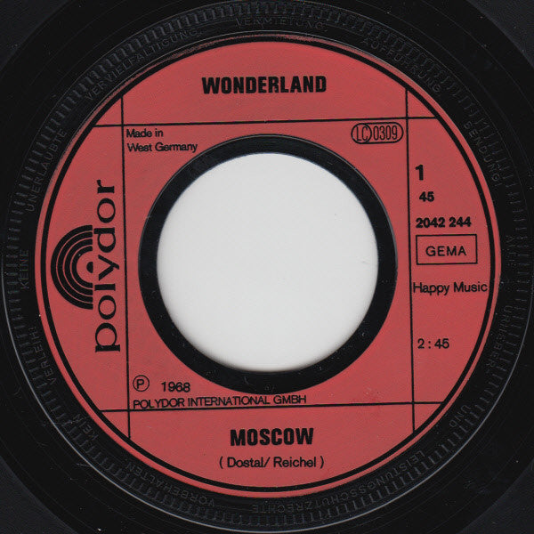 Wonderland (8) : Moscow / Poochy (7", Single, RE)