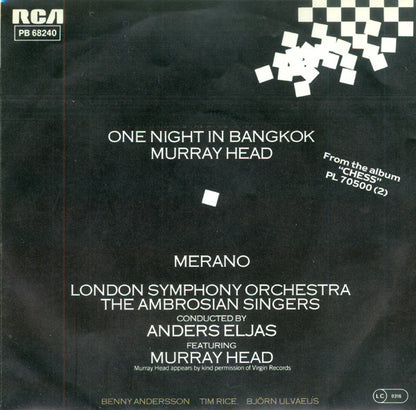 Murray Head : One Night In Bangkok (7", Single)