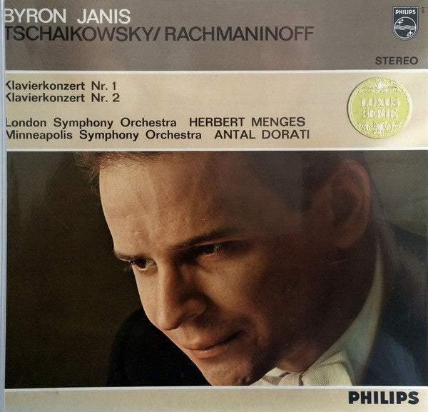 Byron Janis, Pyotr Ilyich Tchaikovsky, Sergei Vasilyevich Rachmaninoff, The London Symphony Orchestra, Herbert Menges, Minneapolis Symphony Orchestra, Antal Dorati : Klavierkonzert Nr. 1, Klavierkonzert Nr. 2 (LP, Comp, Mono)