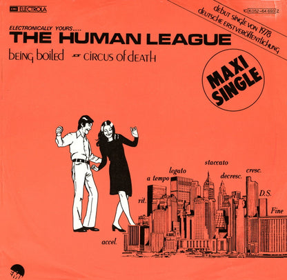 The Human League : Being Boiled / Circus Of Death (12", Maxi)