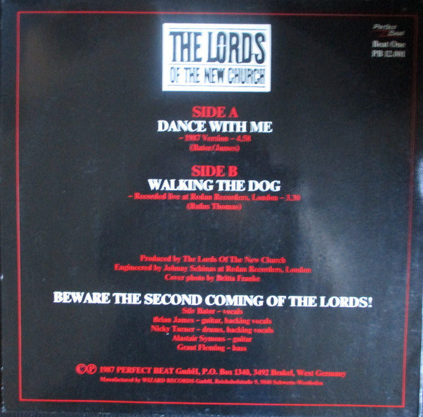 Lords Of The New Church : Dance With Me (1987 Version) (12", Cle)