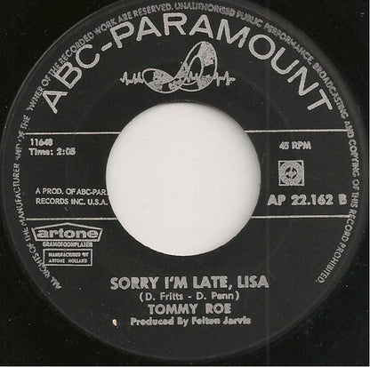 Tommy Roe : Everybody / Sorry I'm Late, Lisa (7", Single)