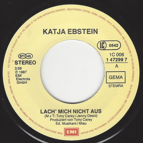 Katja Ebstein : Lach' Mich Nicht Aus (7", Single)