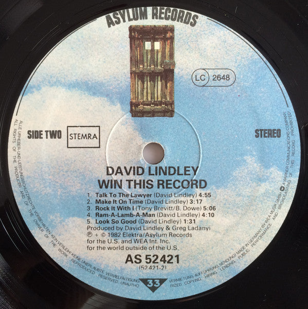 David Lindley And El Rayo-X : Win This Record! (LP, Album)