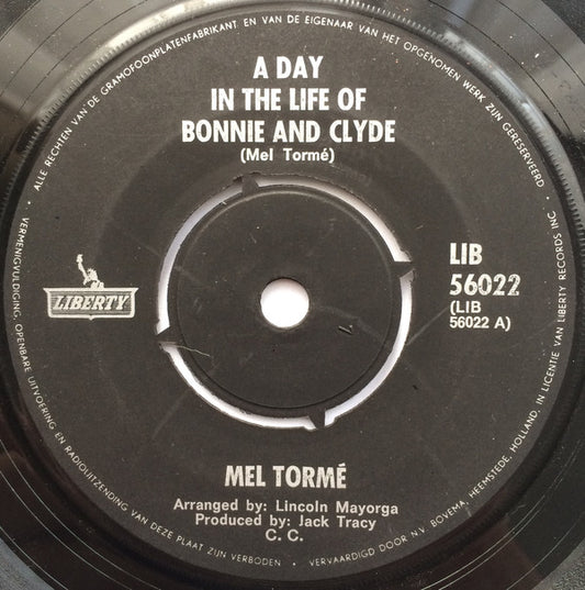 Mel Tormé : A Day In The Life Of Bonnie And Clyde (7", Single)