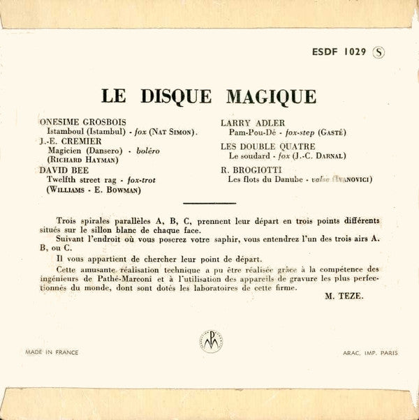 Various : Disque Magique N° 2 (7", EP)