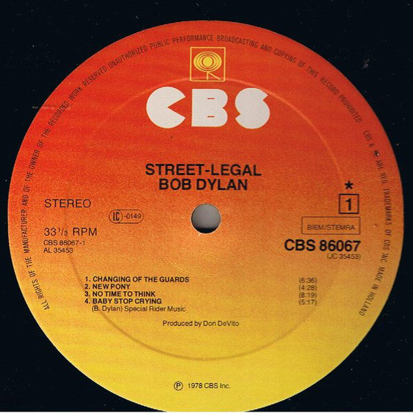 Bob Dylan : Street-Legal (LP, Album)