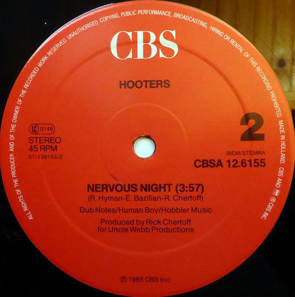 The Hooters : All You Zombies / Nervous Night (12", Maxi)