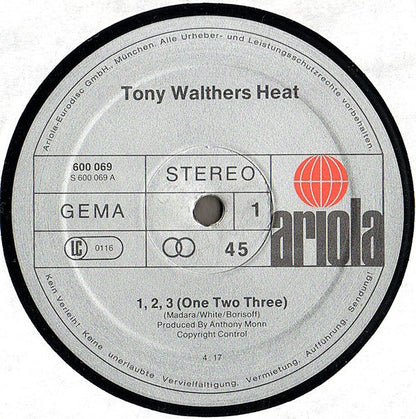 Tony Walthers Heat : 1, 2, 3 (One Two Three) (12", Maxi)