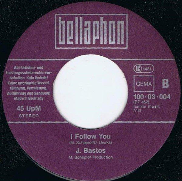 Juan Bastos : Loop Di Love / I Follow You (7", Single, RE)