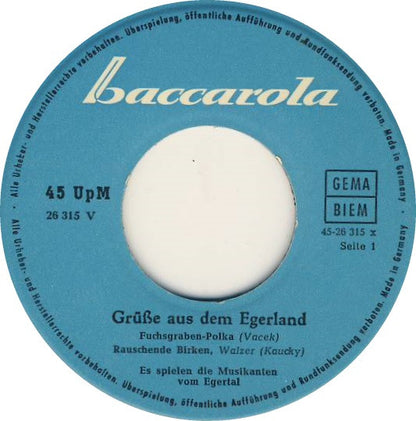 Ernst Mosch Und Seine Original Egerländer Musikanten : Grüße Aus Dem Egerland (7", EP)