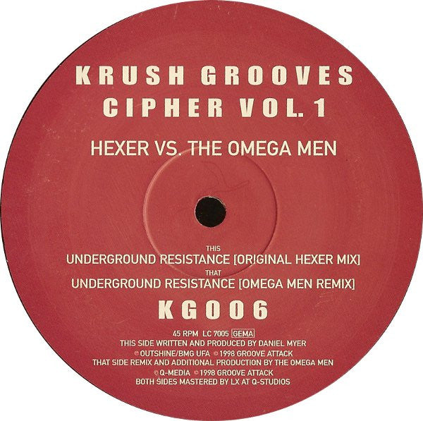 Hexer vs. The Omega Men : Cipher Vol. 1 (12")