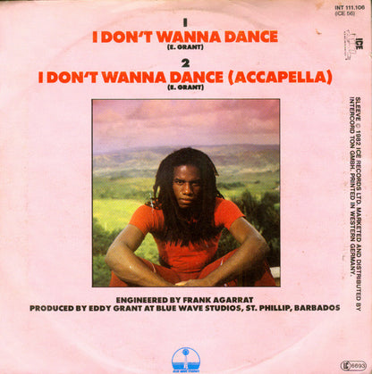 Eddy Grant : I Don't Wanna Dance (7", Single)