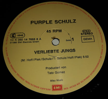 Purple Schulz : Verliebte Jungs (Bisüberbeideohrenverliebte Maxi-Version) (12", Maxi)