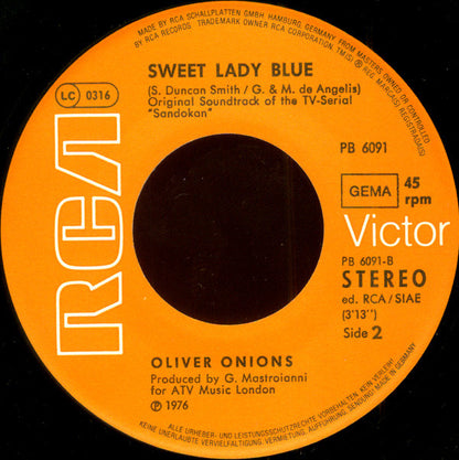 Oliver Onions : Sandokan  (7", Single)