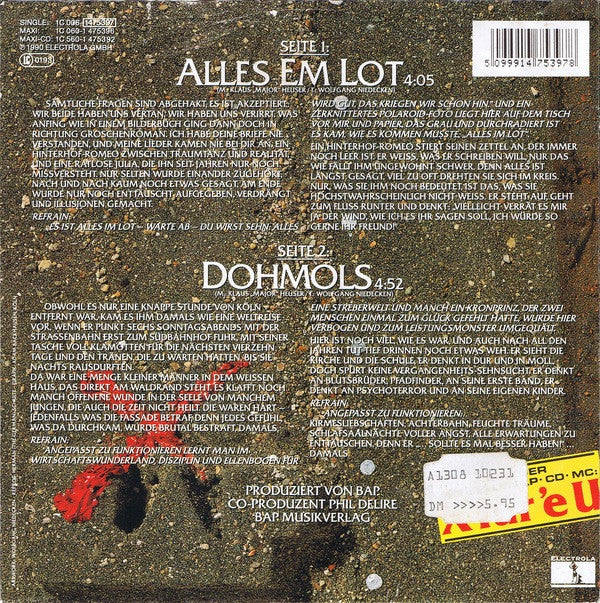 BAP : Alles Em Lot (7", Single)