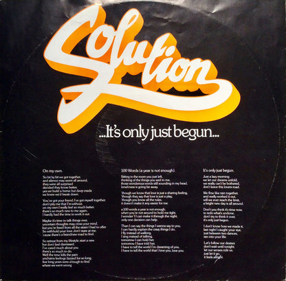 Solution (4) : ...It's Only Just Begun... (LP, Album, Gat)