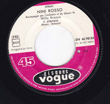 Nini Rosso : Il Silenzio / Ho Bisogno Di Te (7", Single)