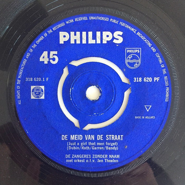 Zangeres Zonder Naam : De Meid Van De Straat (7", Single, Mono, 3-P)