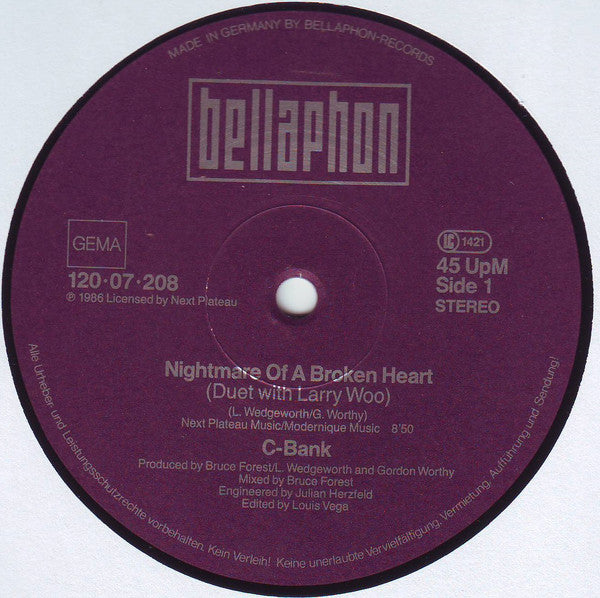 C-Bank : Nightmare Of A Broken Heart (12", Maxi)