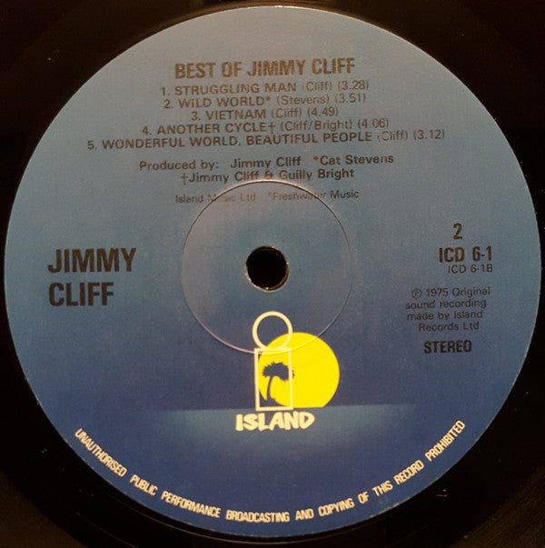 Jimmy Cliff : The Best Of Jimmy Cliff (2xLP, Comp, RP)