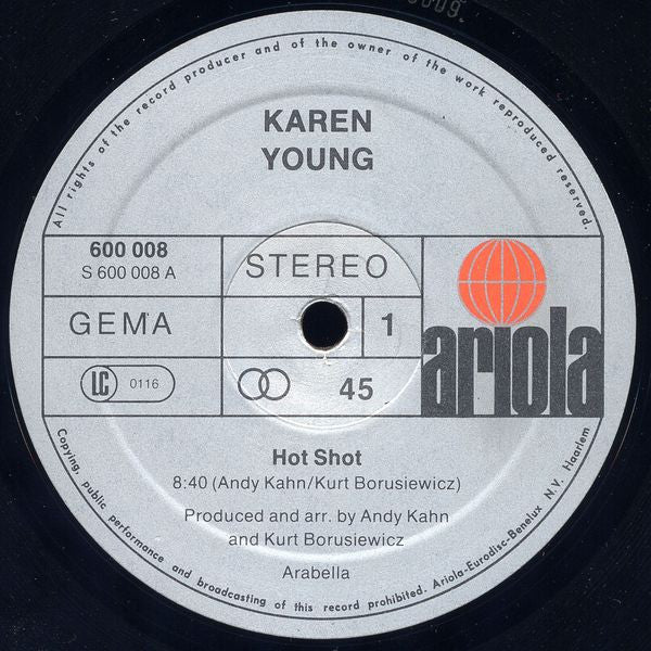 Karen Young : Hot Shot (12")